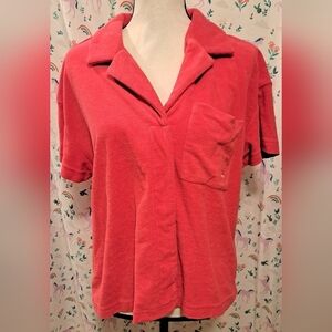 EUC Vintage Y2K Juicy Couture Pink Cotton Terry Casual Jogger Short Set SZ XL